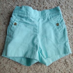 Janie and Jack 6-12mo aqua shorts